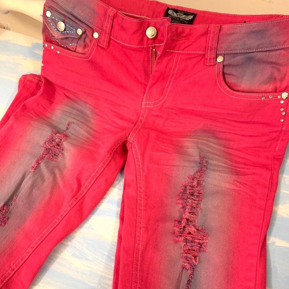 RB Premium Denim 9/10 Hot Pink & Purple Jeans